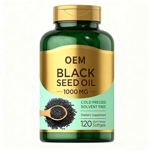 مصنع تصنيع المعدات الأصلية ممتاز نباتي طبيعي زيت بذرة سوداء سوفتغيلس مكمل عشبي لدعم صحة بشرة القلب - Product Image 1