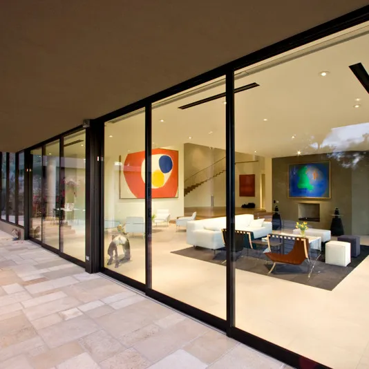 CBMmart Offre Spéciale Design Patio cadre en aluminium terrasse extérieure porte coulissante en verre trempé
