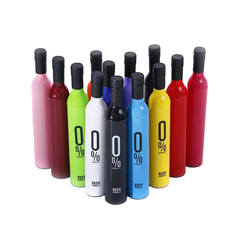 Guarda-chuva para garrafa de vinho bsbh, guarda-chuva dobrável para garrafa de vinho, presente de negócios, promoção de sol, 3 guarda-chuva personalizados com impressão de logotipo