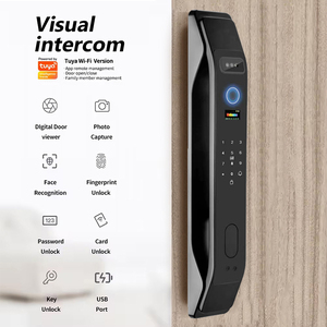 Cerradura de puerta inteligente con reconocimiento facial 3D, tarjeta biométrica automática Rfid IC, aplicación Wifi, cámara de seguridad, cerraduras digitales con huella dactilar