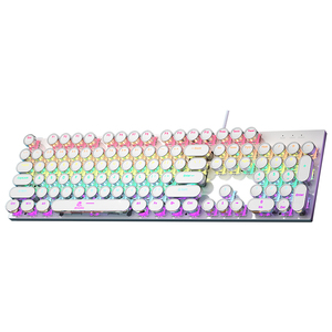 Jeqang 104-Key Wired RGB Lighting Teclado mecánico Teclado para juegos de PC Compatible con computadora portátil/computadora de escritorio