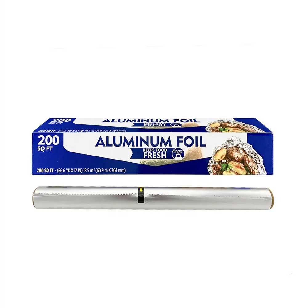 Keuken Voedsel Wikkelen Zilveren Food Grade Huishoudelijk Aluminiumfolie Roll Voor Japan Markt