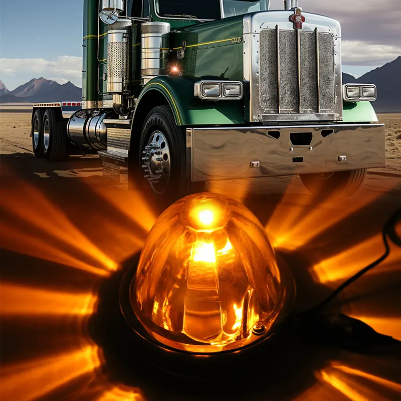 3 1/2 pollici LED di vetro anguria stile lente a filo per sostituire 1156 1157 LED luce di segnalazione per camion trattore