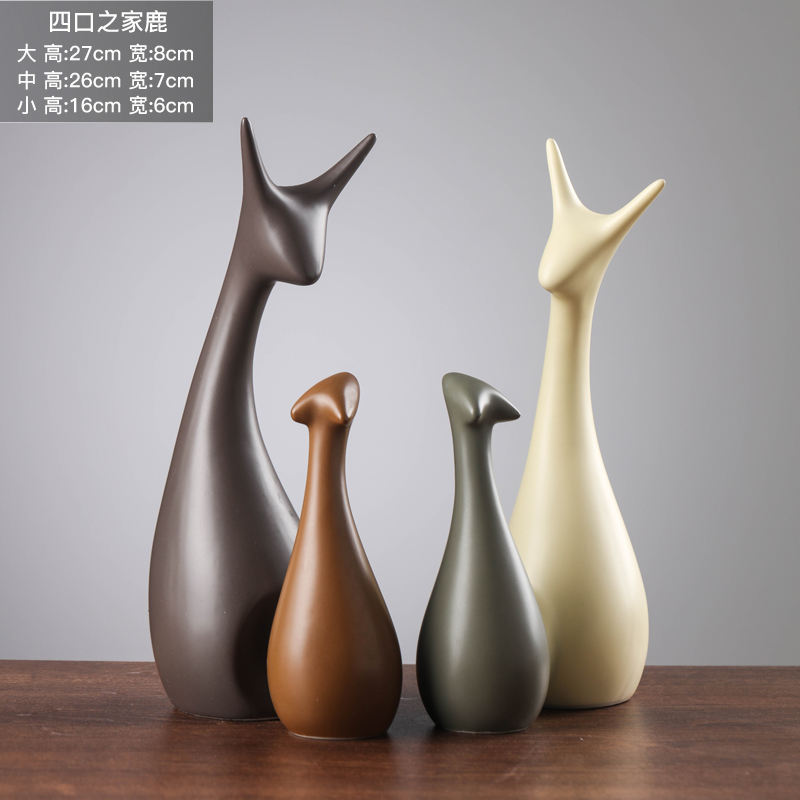 Nordic family of four deer