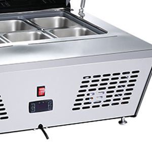 Thép không gỉ Tự động rã đông Countertop hiển thị Ice Cream ý Gelato hiển thị cho nhà hàng tủ lạnh hiển thị - Product Image 2