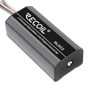 边缘rlox2双通道扬声器电缆至RCA可调线路输出转换器，远程开启 - Product Image 1