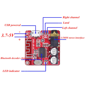 DIYBluetooth互換オーディオレシーバーボード4.15.0MP3ロスレスデコーダーボードワイヤレスステレオミュージックモジュール3.7-5V - Product Image 5