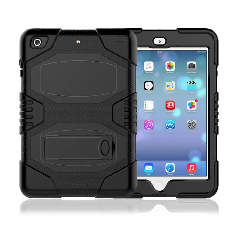 Hot Sale Durable Hard Silicon Child Drop Proof Cover 10.1 Kickstand Case For Ipad Mini 3 Tablet