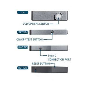 LED/ekran testi 550-1100nm PC yazılımı için taşınabilir el kızılötesi spektrometre CE sertifikalı 0.2nm çözünürlük 5-inç - Product Image 5