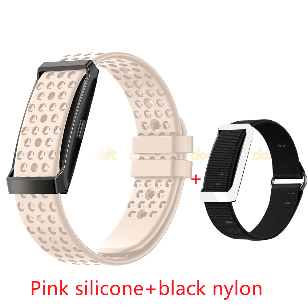 Pink silicone +black nylon