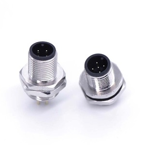 M12 su geçirmez lehim Pcb paneli montaj soketi erkek dişi fiş ve soket için 3 4 5 6 8 12 Pin dairesel konnektör sensörü - Product Image 6