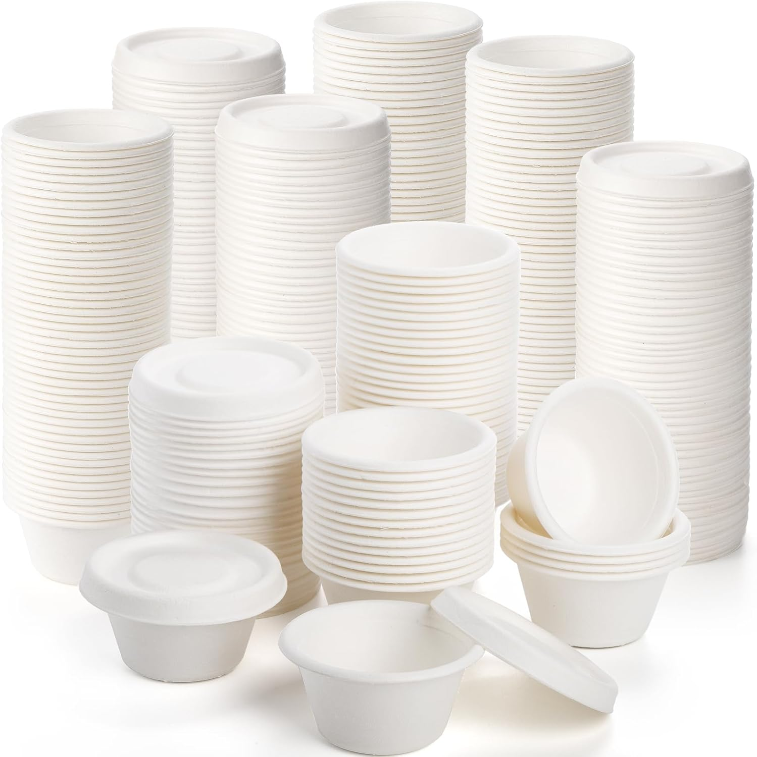 sku-10 Vaso pequeño de papel de caña de azúcar blanco