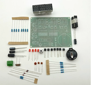DIY <strong>Kits</strong> AT89C2051 Electronic Clock Digital Tube LED Display Suite Electronic Module Parts and Components DC 9V - 12V hot offer - Product Image 4