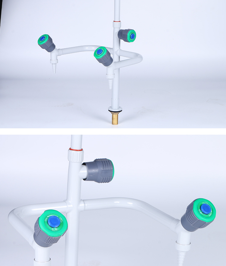 Vòi nước phòng thí nghiệm bằng đồng thau Phòng thí nghiệm hóa học bằng chứng kiềm Vòi bàn làm việc 4