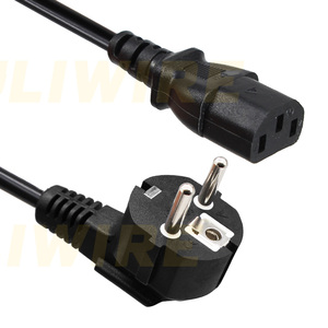 สายไฟ CEE7/7 90มุมเป็น C13 IEC 16A สายไฟฟ้ายุโรป250V H05VV-F 1.5มม. 10FT - Product Image 3