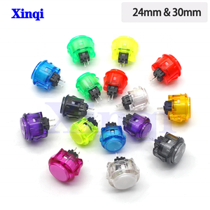 Transparente Sin luz Arcade 30mm Push Arcade Button Kit Copia SANWA para DIY Raspberry Pi MAME PC Pandora Game - Product Image 6