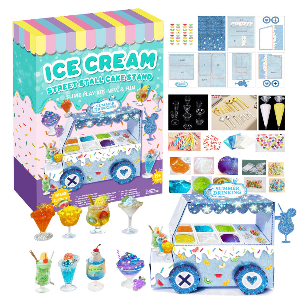Paquete de Regalo de Slime de Mantequilla Cristal Azul