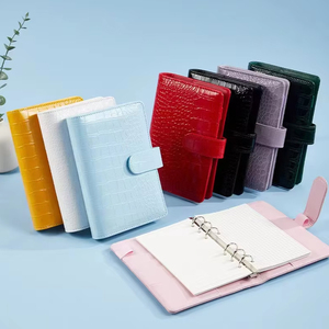 Top-Ranking A5/A6 Crocodile Luxury Office <strong>Notebook</strong> PU Fabric Cover Planner Binder 6 Ring Refillable Daily Money Tracker Spiral - Product Image 3
