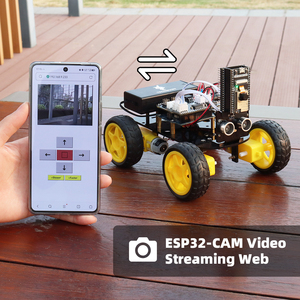 Tscinbuny Robot für ESP32 Cam IoT Smart Car Starter Kit für WIFI Wireless 4WD Kit Zieh roboter Roboter Kompatibel für Arduino Kit