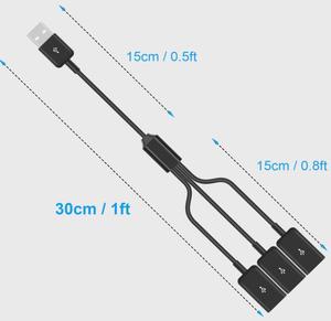 USB2.0 erkek 3 USB A dişi Splitter kablo desteği dizüstü bilgisayar için veri aktarımı, USB klavye, Flash sürücü (1 in 3 Out) - Product Image 5