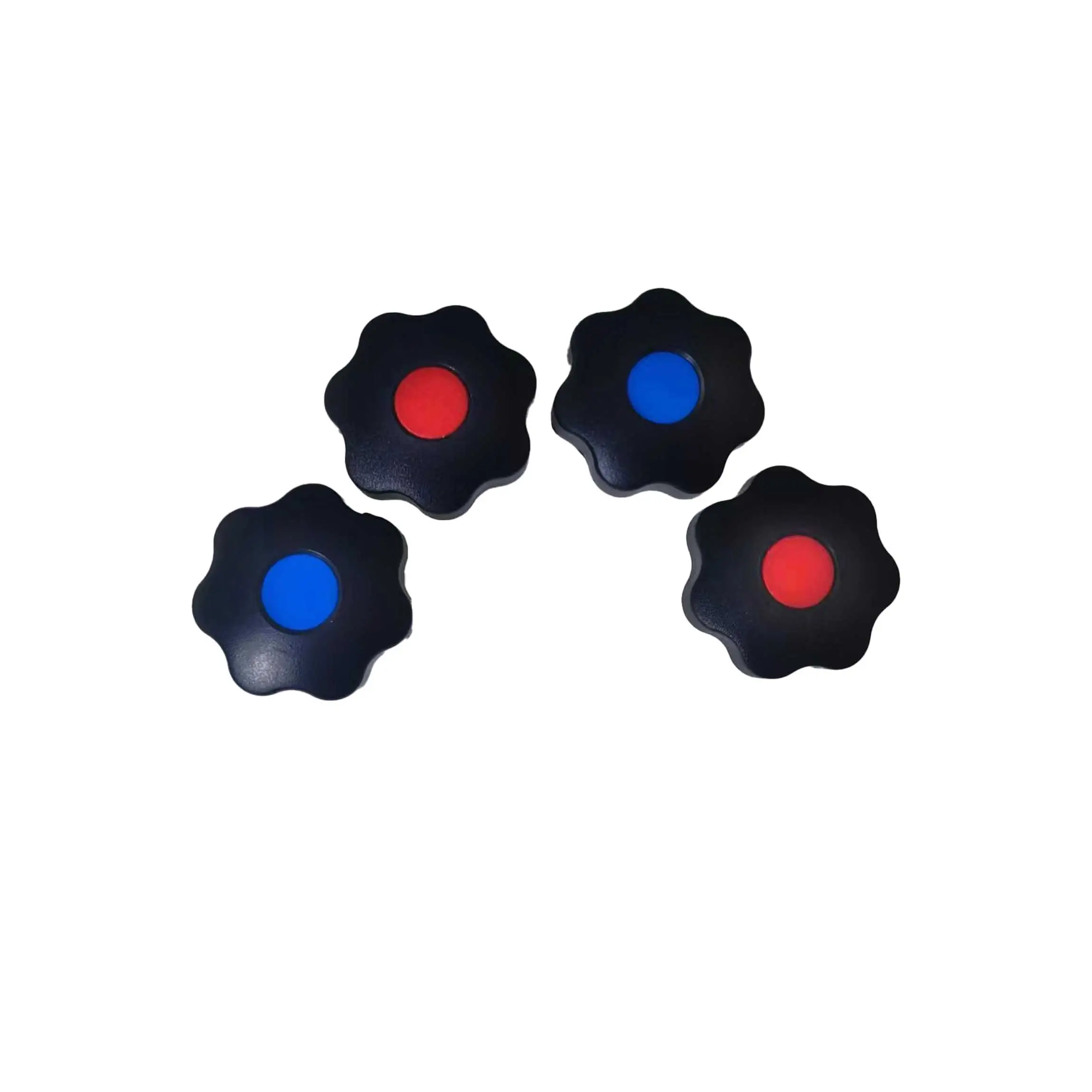 Manopola in plastica a forma di stella nera con manopola a sette stelle in ottone o acciaio inossidabile