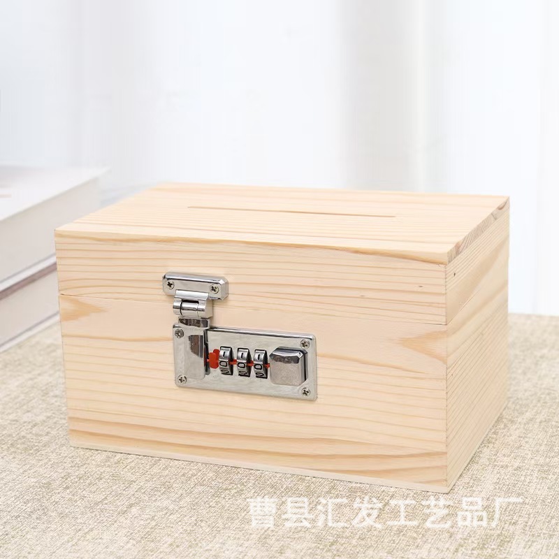 Natural wood color with combination lock