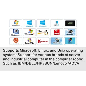 16端口FHD VGA 1U机架安装支持级联OSD热键遥控USB VGA通过IP KVM交换机 - Product Image 6