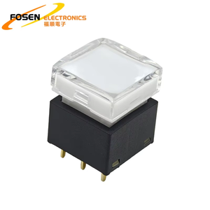 FOSEN 15*15mm interruttore della luce 12V verticale attraverso il foro PCB con luce a LED pulsante tattico interruttore personalizzato quadrato - Product Image 1