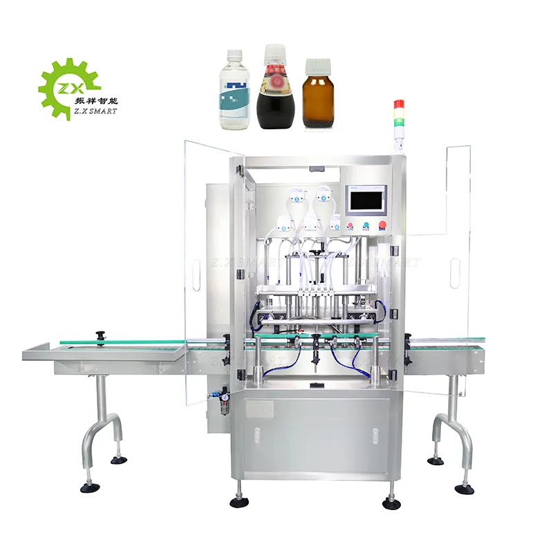 Z.X 6 Head Filler Normal Saline Herbal Liquid Syrup Bottle Automatic Filling Machine