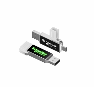 最新设计的Usb礼品led灯标志2合1 C型Usb C闪存驱动器，带七彩灯标志，新型C型Usb驱动器32gb 64gb - Product Image 3