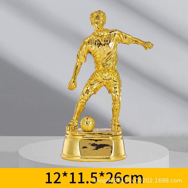 12 gold plated round bottom human kicking ball
