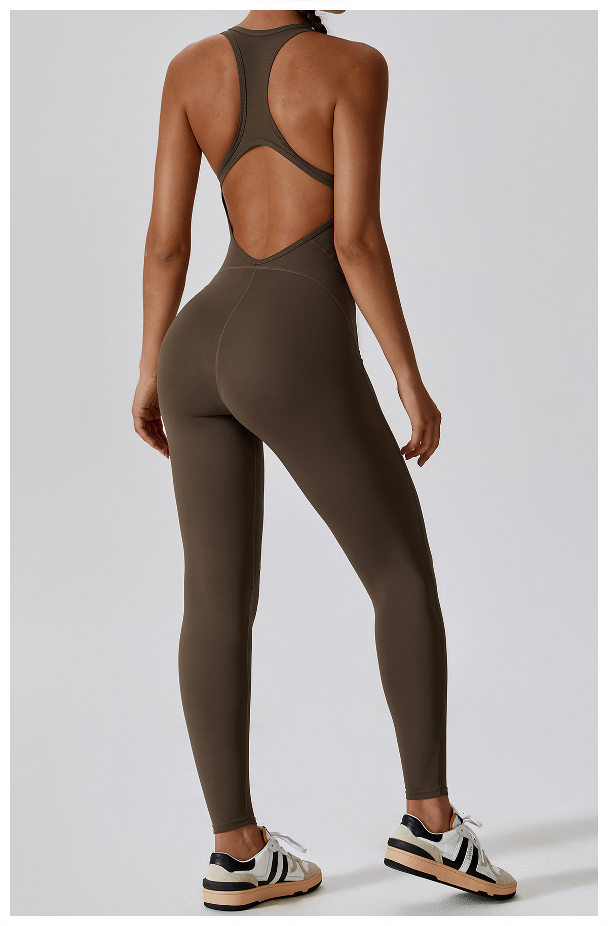 dark brown long jumpsuit