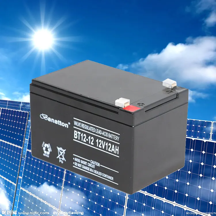 Banatton bateria solares 12ah 12v, bateria de chumbo-ácido, bateria solar