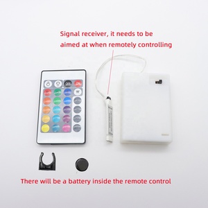 24 tuşlu kızılötesi uzaktan kumanda ile AA pilli LED şerit ışık 10mm 5V SMD5050 RGB renk değişimi Smartphone App kontrolü - Product Image 3