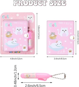 4 шт., мини-блокнота с ручкой - Product Image 6