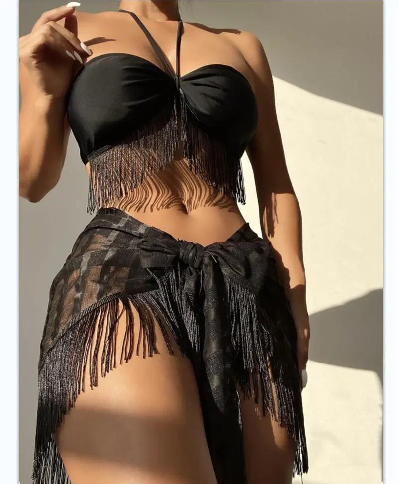 New Style Stripped Bikini Chain Strap Swimsuits Women Sexy Swimwear Beachwear