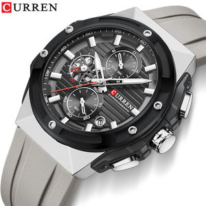 CURREN 8462 การออกแบบล่าสุดผู้ชายนาฬิกาควอตซ์สายซิลิโคนมัลติฟังก์ชั่รหัสคลาสสิกส่องสว่างกันน้ํานาฬิกาผู้ชาย - Product Image 3