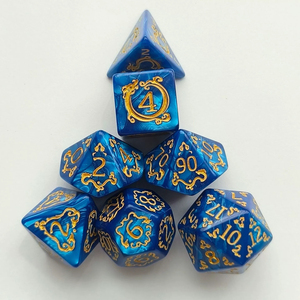 Dnd Bán Buôn Laser Khắc Acrylic Pha Trộn Màu Sắc Đa Diện Xúc Xắc Thiết Lập Cho D & D Dungeons Dragons RPG Tabletop Chơi Game - Product Image 2