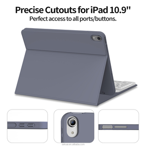 Estuche desmontable resistente y teclado con bisagras magnéticas para iPad Air 11 "(M2) iPad 10,9", emparejamiento Bluetooth multidispositivo, - Product Image 2
