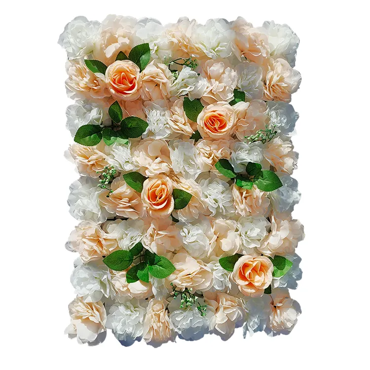 Wholesale Customized Artificial Flower Wall Panel Rose Flower Backdrop for Wedding Decoration