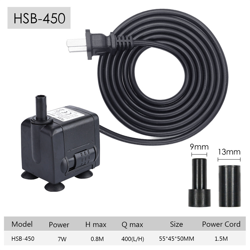 HSB-450 (450 l/h, 7 W, sollevamento di 0,8 m)