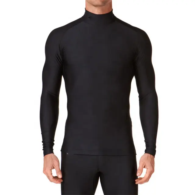 T-Shirt de sport à manches longues pour hommes, couche de Base thermique de Compression, en Jersey, pour l'entraînement