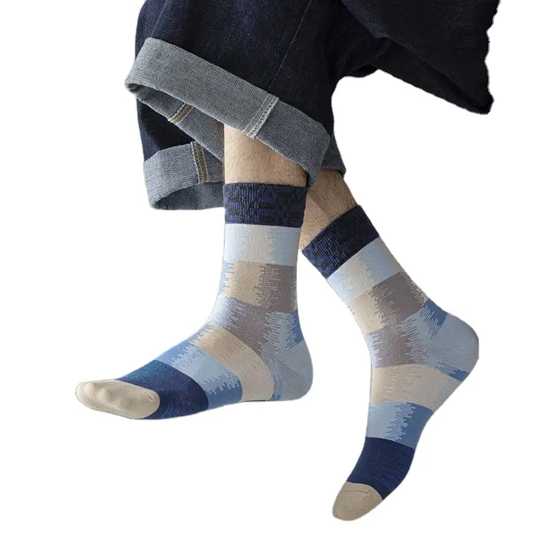 Fabricant de chaussettes haut de gamme à la mode Sox Cotton Men Custom Logo Crew 100 Cotton Socks
