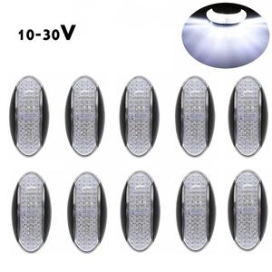 10 adet beyaz 4 LED yan işaretleyici kuyruk ışık LED 12V 24V gümrükleme lambası su geçirmez kamyon römork için - Product Image 2