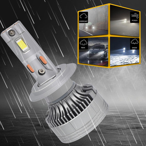 H7超高輝度<span class=keywords><strong>LED</strong></span>ヘッドライト電球車48000lm7035ビッグCSPチップ外部ドライバー新しい状態12V互換カーアクセサリー