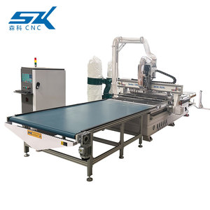Woodworking Engraving Atc <strong>Nesting</strong> <strong>Cnc</strong> <strong>Router</strong> <strong>Machine</strong> with <strong>Auto</strong> Label <strong>Loading</strong> and Unloading System - Product Image 6