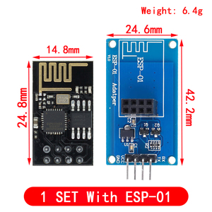 <strong>ESP8266</strong> <strong>ESP</strong>-<strong>01</strong> Serial <strong>WiFi</strong> <strong>Wireless</strong> Adapter <strong>Module</strong> 3.3V 5V Esp01 Breakout PCB Adapters Compatible For Ar-du-in-o - Product Image 4