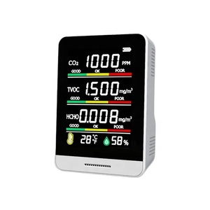เครื่องตรวจจับฟอร์มาลดีไฮด์ที่ CO2 PM2.5และความชื้นอากาศมลภาวะ - Product Image 1