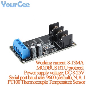 PT100 Resistencia de platino RTD Termopar Módulo de sensor de temperatura Transmisor RS485 MODUBS RTU 8-13MA - Product Image 2