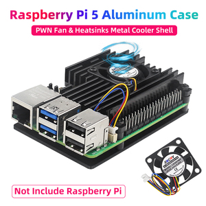 Aluminium gehäuse YDL für Raspberry Pi 5 Active Passive Cooling Kühler Kühler PWN Lüfter Silikon Kühlkörper Metall - Product Image 2